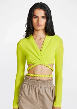 Dion Lee Rope Wrap Top Acid Yellow Size 4 for rent on The Volte - image 2