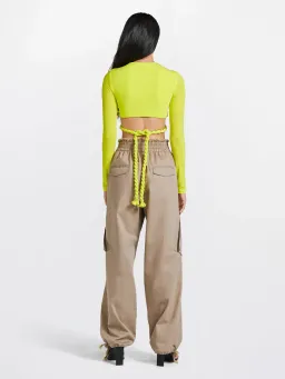 Dion Lee Rope Wrap Top Acid Yellow Size 4 for rent on The Volte - image 3