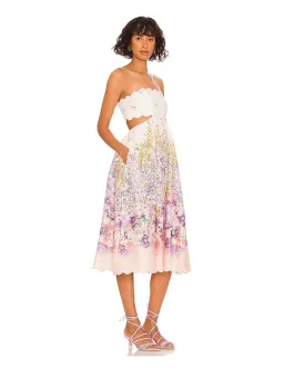 Zimmerman Jude Scallop Midi Dress Print Size 1/Au 10 for rent on The Volte - image 2
