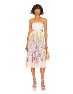 Zimmerman Jude Scallop Midi Dress Print Size 1/Au 10 for rent on The Volte - image 1