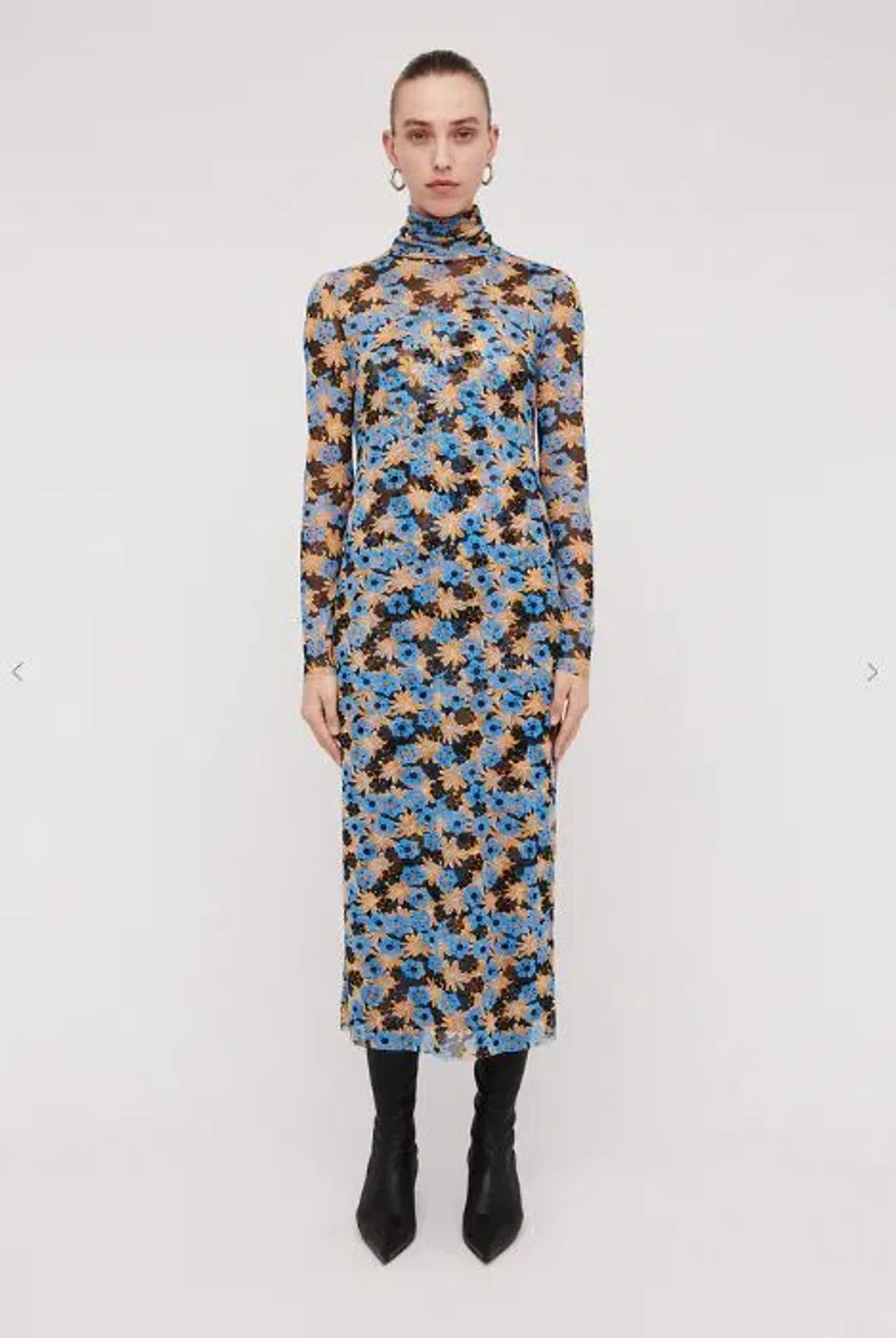 Scanlan Theodore Italian Floral Print Mesh Dress Size 6 for rent on The Volte - main image