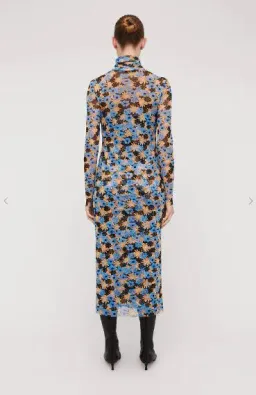 Scanlan Theodore Italian Floral Print Mesh Dress Size 6 for rent on The Volte - image 2