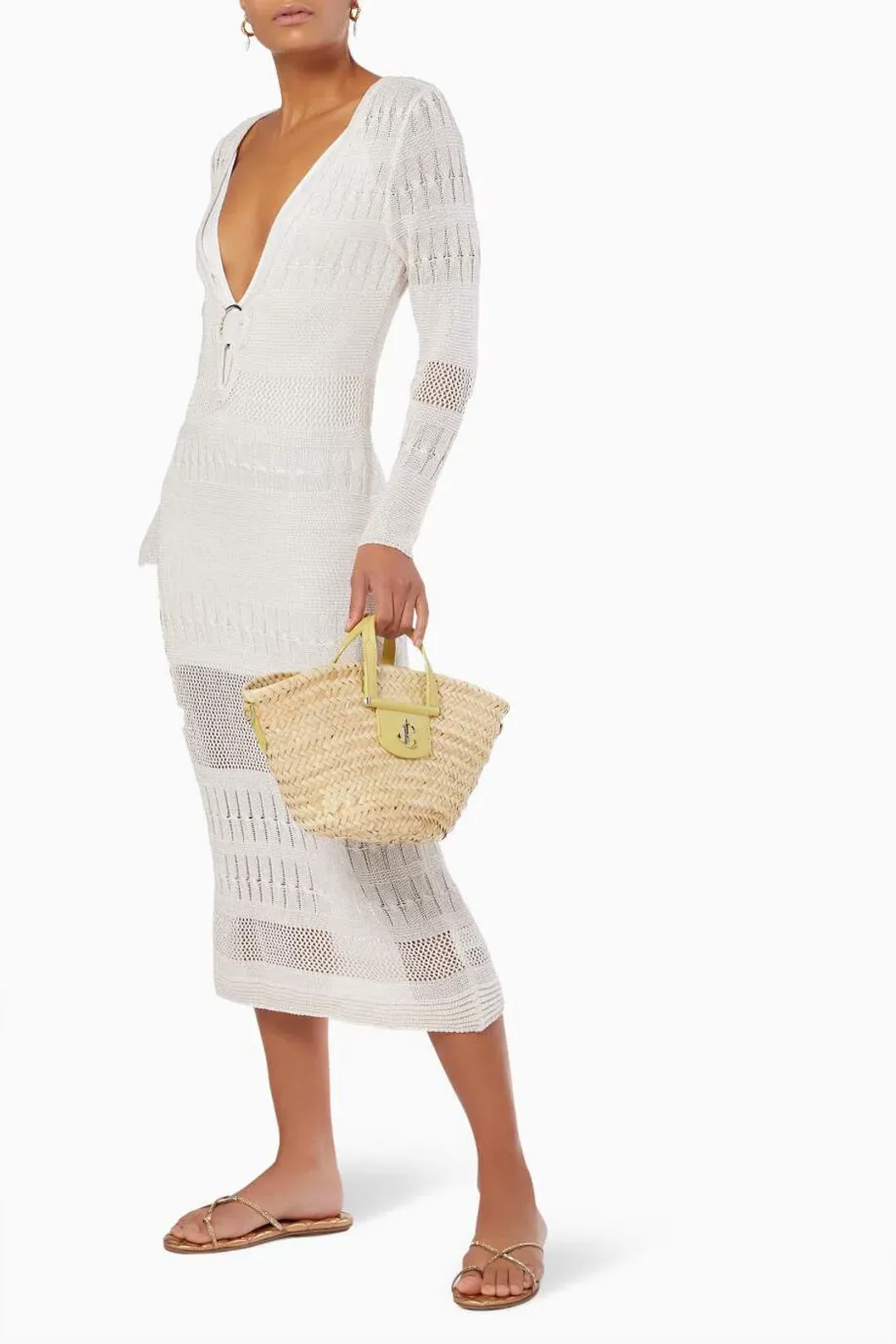 Suboo Harper Knit Kaftan White Size 8/S for rent on The Volte - main image