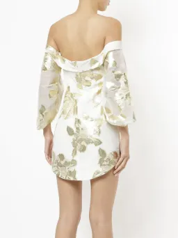 Manning Cartell Floral Alchemy Mini Dress in White/Gold Size 8 for rent on The Volte - image 2