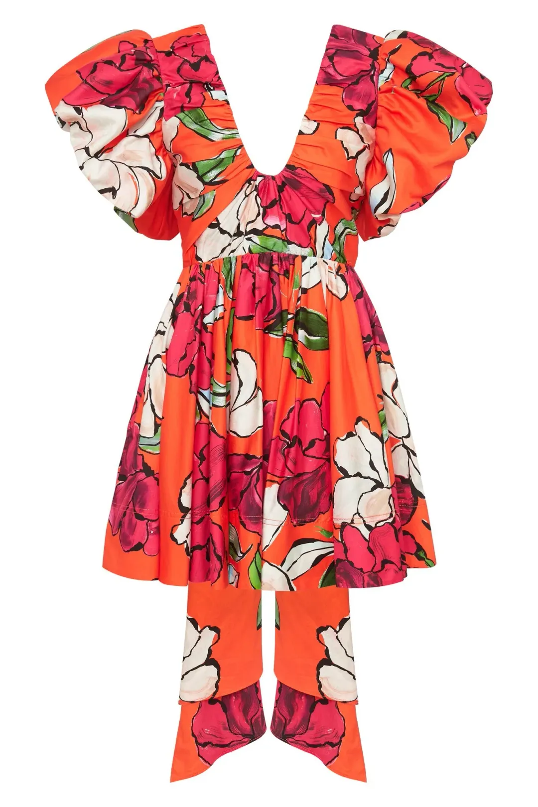 Aje Gretta Bow Back Mini Dress Floral Size 10 for rent on The Volte - main image