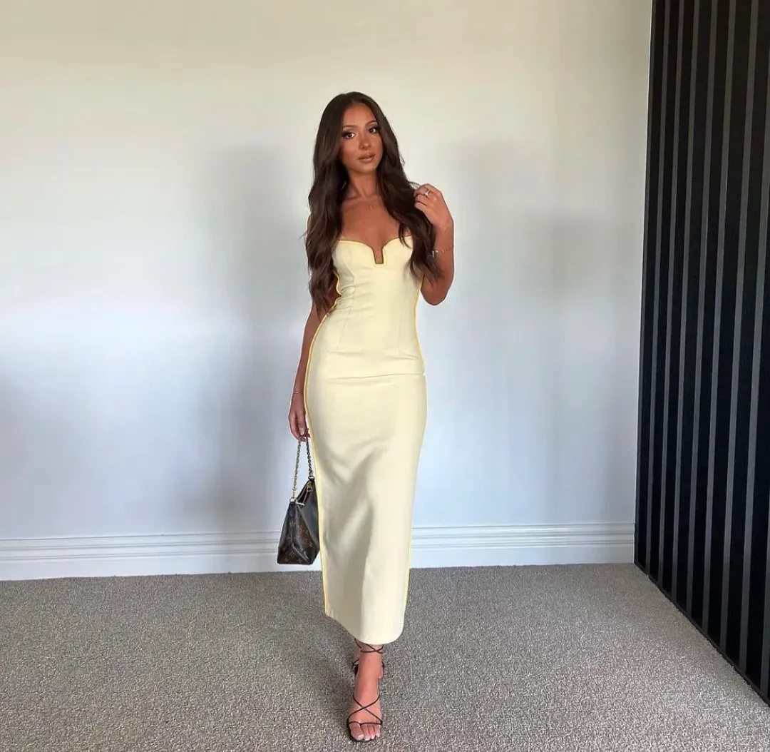 Paris Georgia Marlo Dress Yellow Size XS/ Au 6 for rent on The Volte - main image