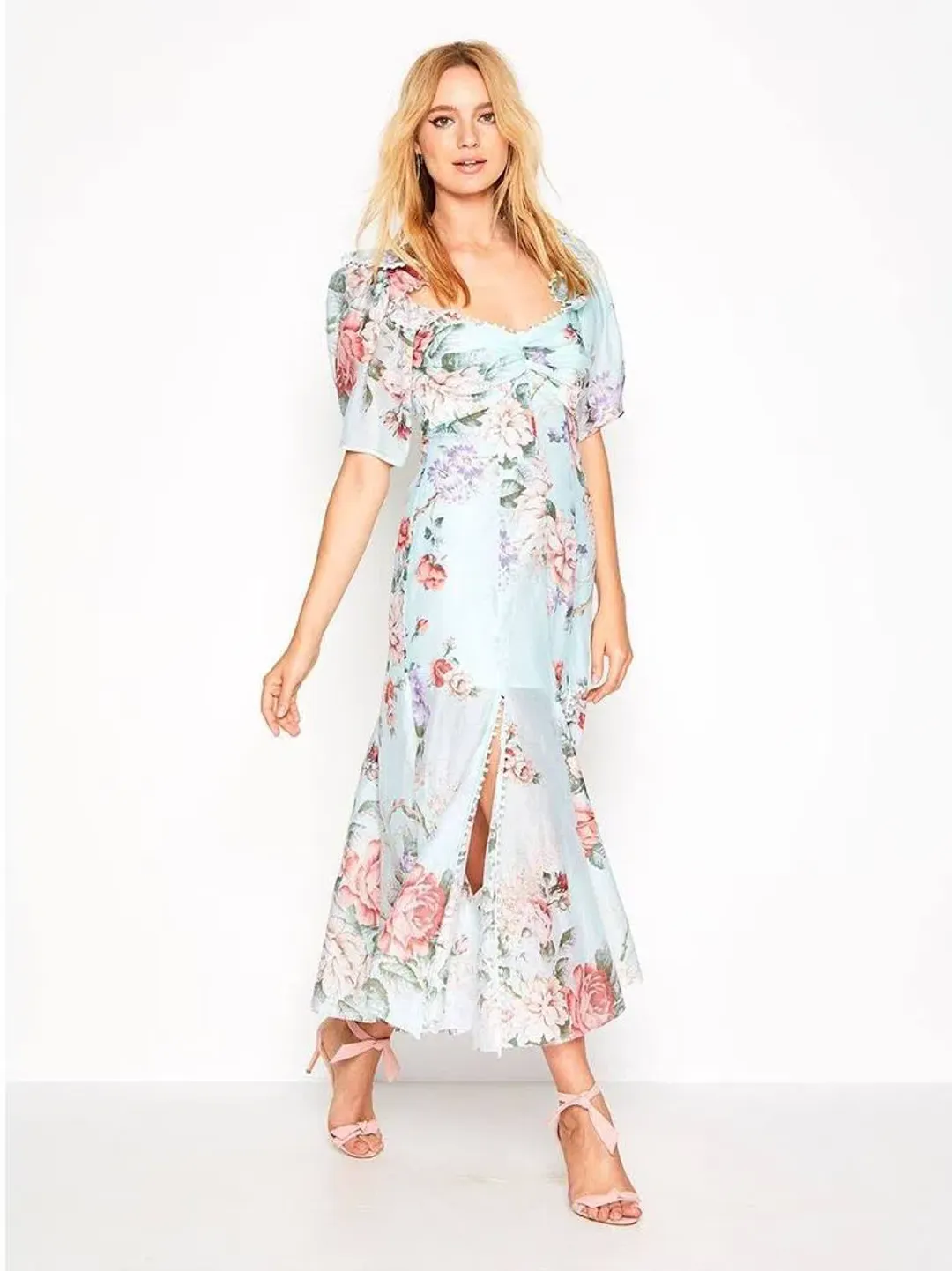 Alice McCall Send Me A Postcard Silk Midi Dress Floral Size 14 for rent on The Volte - main image
