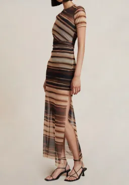 Bec & Bridge Watercolour Short Sleeve Maxi Dress Print Size 10 / M for rent on The Volte - image 3