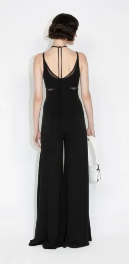 Cue Jersey Panelled Jumpsuit Black Size 8 for rent on The Volte - image 3
