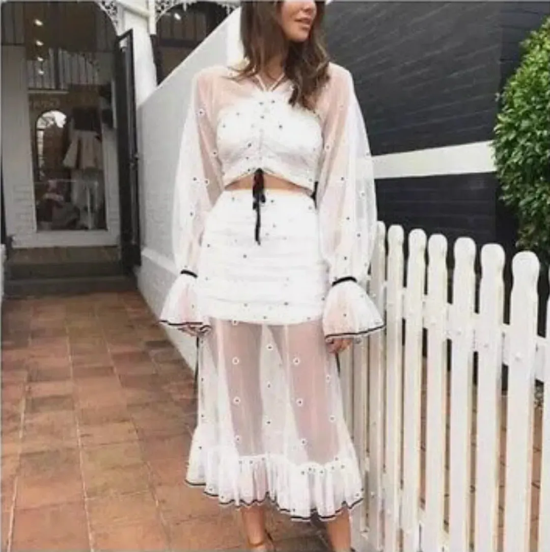 Alice McCall Le Lady Skirt White Size 6  for rent on The Volte - main image