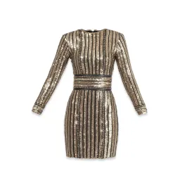 Nadine Merabi Kina Dress Gold Size 8 for rent on The Volte - image 2