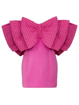 Rotate Natalie Bow Dress Pink Size 8 for rent on The Volte - image 8
