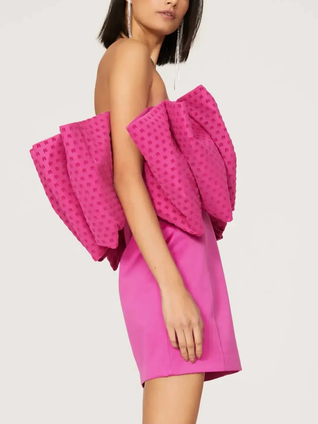 Rotate Natalie Bow Dress Pink Size 8 for rent on The Volte - main image