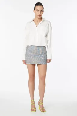Manning Cartell Platinum Queen Mini Skirt Silver Size 6 for rent on The Volte - image 1