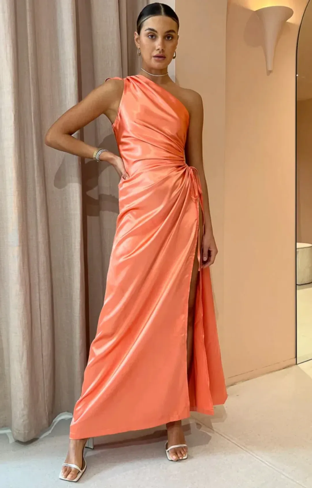 Sonya Moda Nour Maxi Dress Peach Size 6 / XS for rent on The Volte - main image