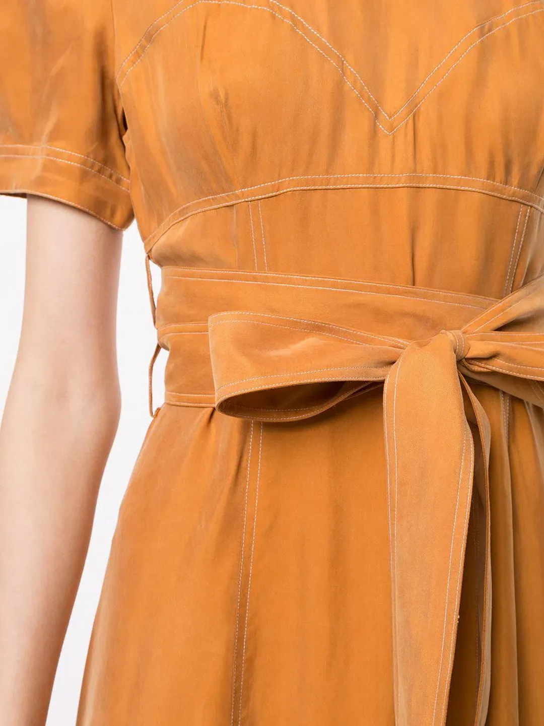 Alice McCall Eyes on You Midi Dress Brown Size 8 for rent on The Volte - main image