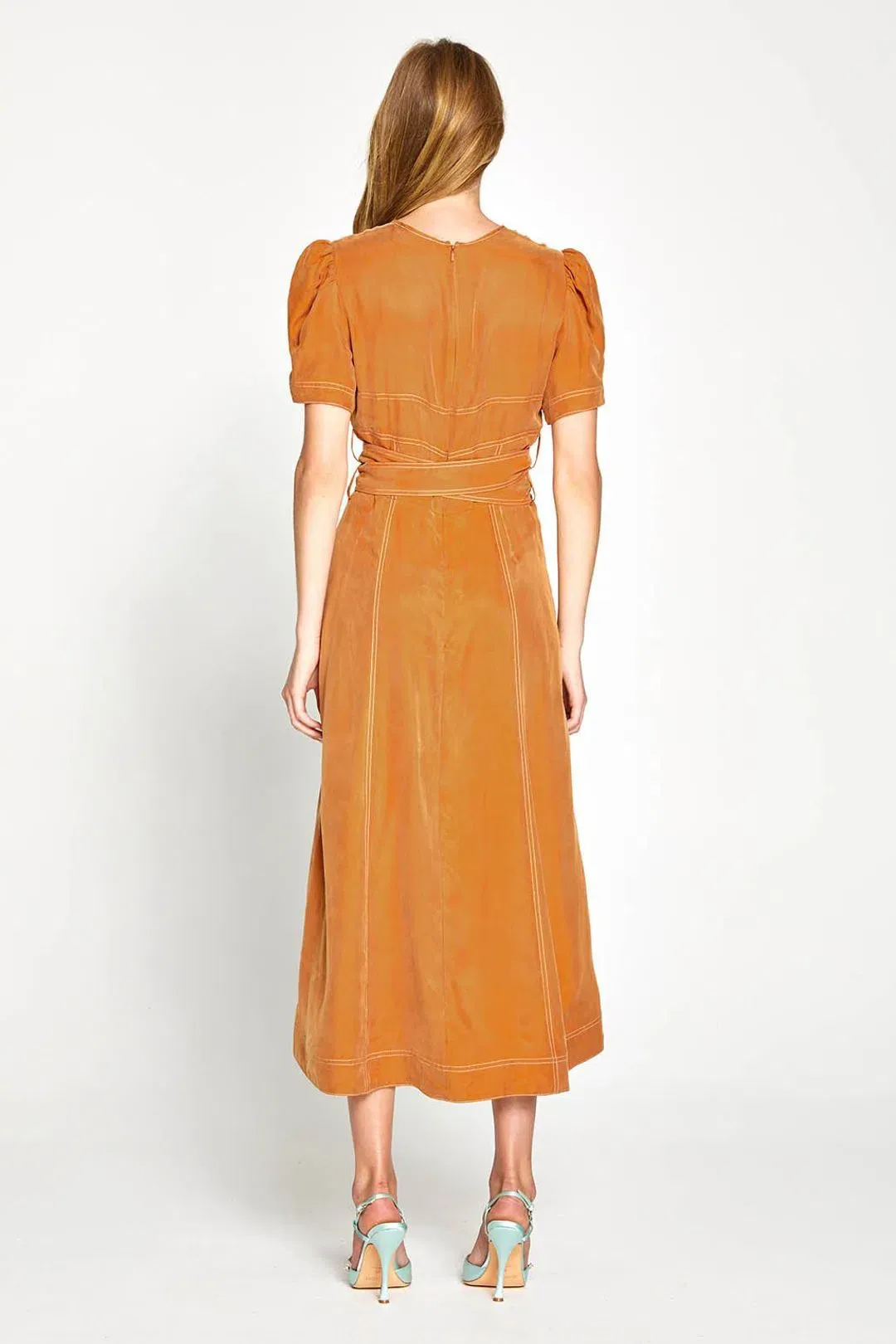 Alice McCall Eyes on You Midi Dress Brown Size 8 for rent on The Volte - main image