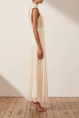 Shona Joy Clemence High Neck Dress Cream Size 12 for rent on The Volte - image 2