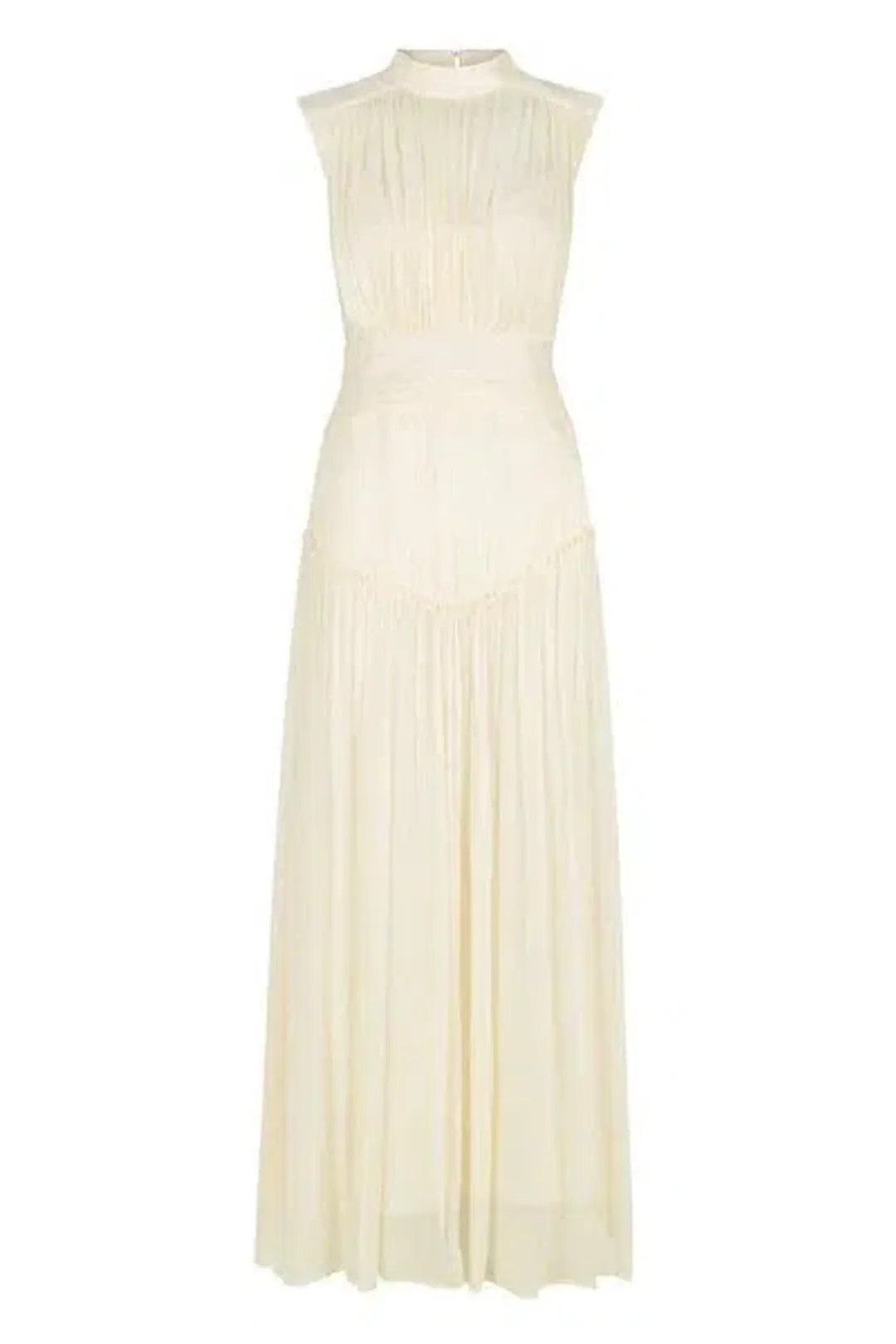 Shona Joy Clemence High Neck Dress Cream Size 12 for rent on The Volte - main image