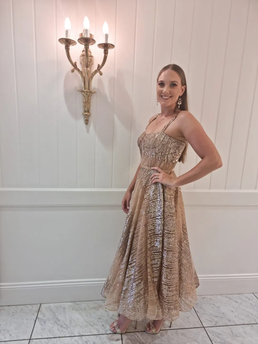 Bronx & Banco Mademoiselle Dress Nude Size M/Au 10  for rent on The Volte - main image