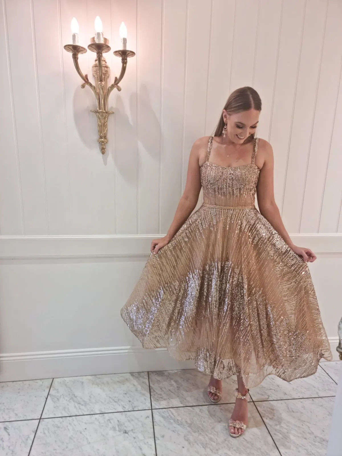 Bronx & Banco Mademoiselle Dress Nude Size M/Au 10  for rent on The Volte - main image