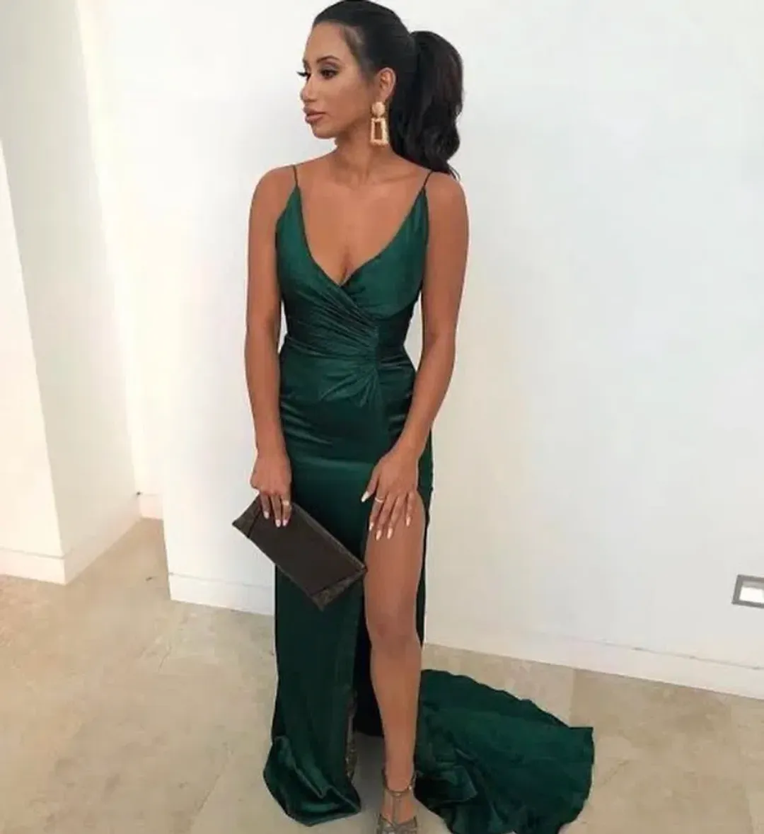 Portia and Scarlett Hugo Gown Emerald Size Large/Au 12 for rent on The Volte - main image