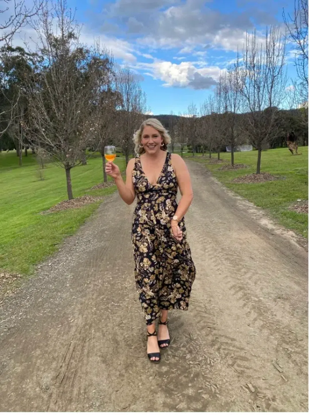 Shona Joy Palermo Linen Plunge Back Midi Dress Palermo Size 14 for rent on The Volte - main image