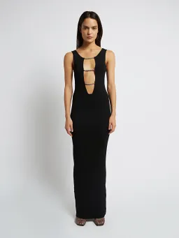 Christopher Esber Crystal Lattice Tank Dress Black Size XXS/AU 4 for rent on The Volte - image 1