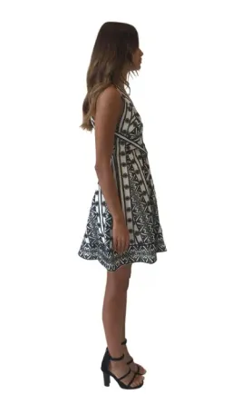 Thurley Star Crossed Lovers Dress Black/White Size 6 for rent on The Volte - image 2