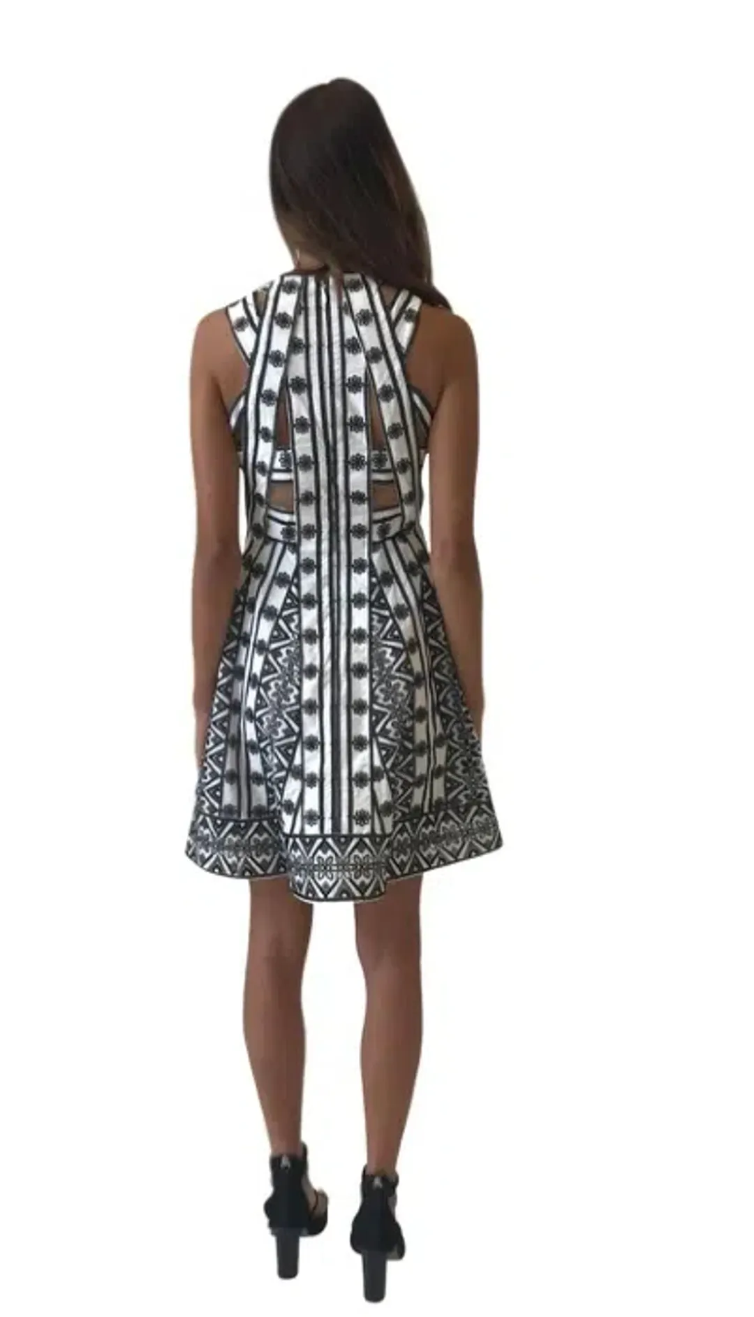 Thurley Star Crossed Lovers Dress Black/White Size 6 for rent on The Volte - main image