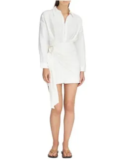 Significant Other Long Sleeve Shirt Mini Dress White Size 10 for rent on The Volte - image 1