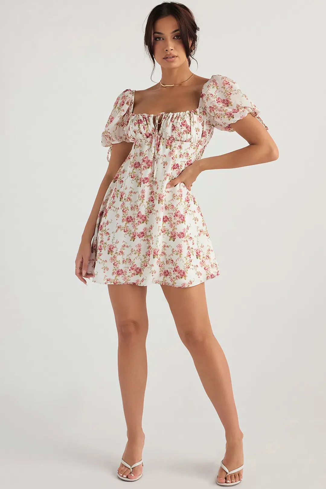 House of CB Princess Mini Dress Floral Size 8 for rent on The Volte - main image