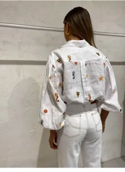 Alemais Under The Sea Shirt Print Size 10 for rent on The Volte - image 5