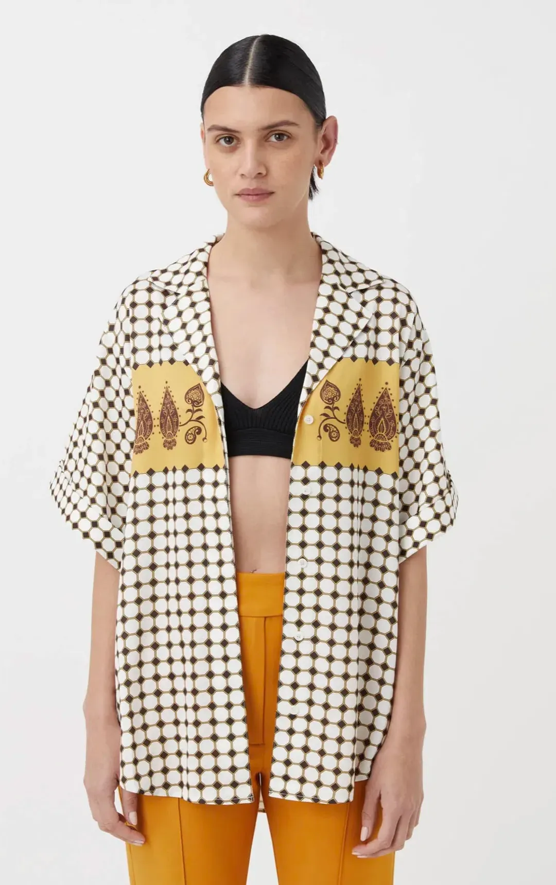 Camilla and Marc Rivoli Shirt Print Size S/ AU 6 for rent on The Volte - main image