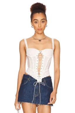 Miaou Deville Corset in White Size 8 for rent on The Volte - image 1