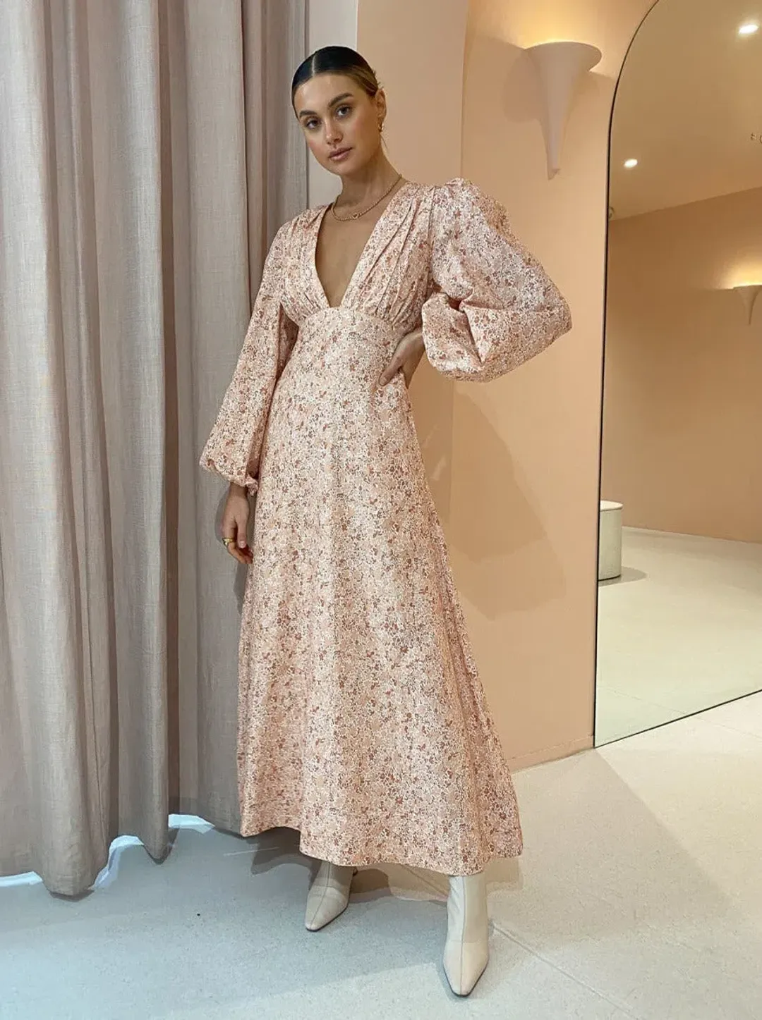 By Nicola Cher Maxi Dress In Floral Camo Size 6 for rent on The Volte - main image