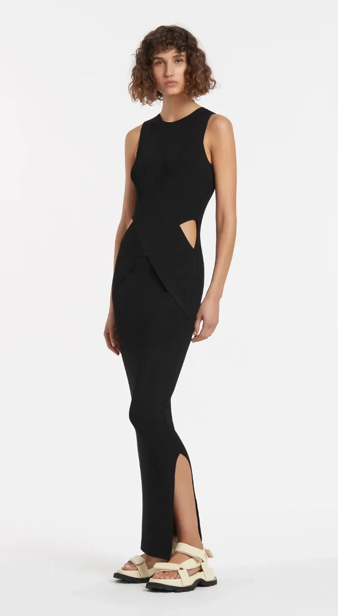 Sir the Label Kelvin Draped Dress in Black Size 1 / AU 8 for rent on The Volte - main image