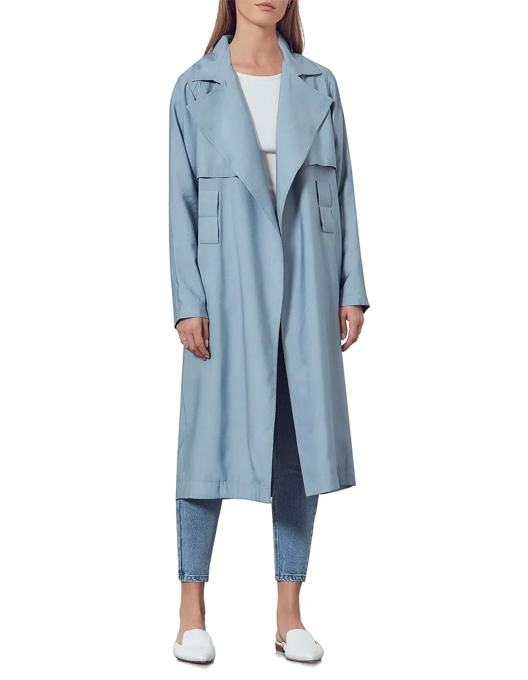 Viktoria & Woods Graduation Trench Coat Blue Size 0 / AU 6 for rent on The Volte - main image