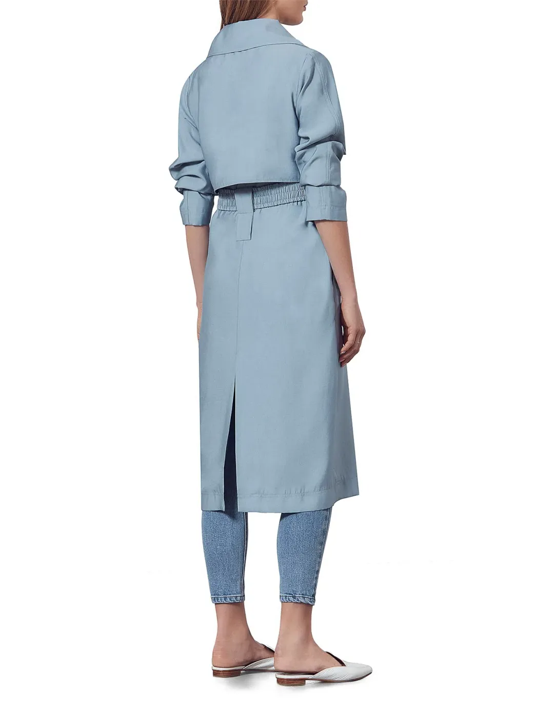 Viktoria & Woods Graduation Trench Coat Blue Size 0 / AU 6 for rent on The Volte - main image