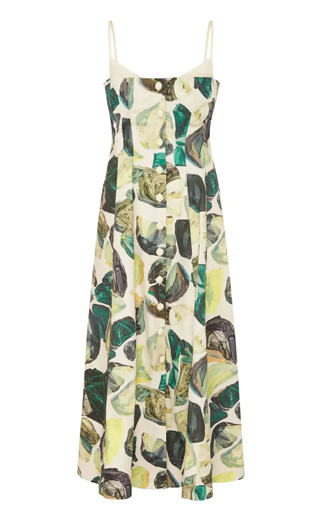Alemais Siena Bandeau Midi Dress in Green Size 6  for rent on The Volte - main image