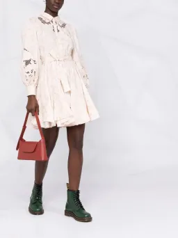 Maje Rebelia Mini Dress Pale Pink/Floral Size 2 / Au 10    for rent on The Volte - image 1