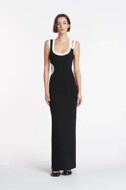 Sir the Label Evalina Cut Out Dress Black Size AU 10  for rent on The Volte - image 1
