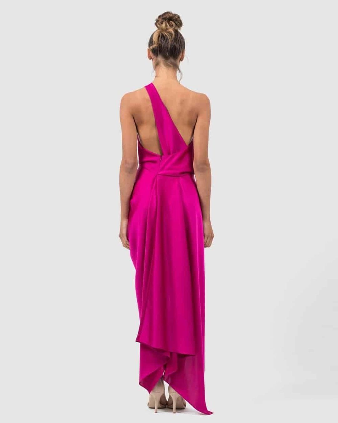 One Fell Swoop Philly Midi Dress Cardinal Pink Size 6 for rent on The Volte - main image