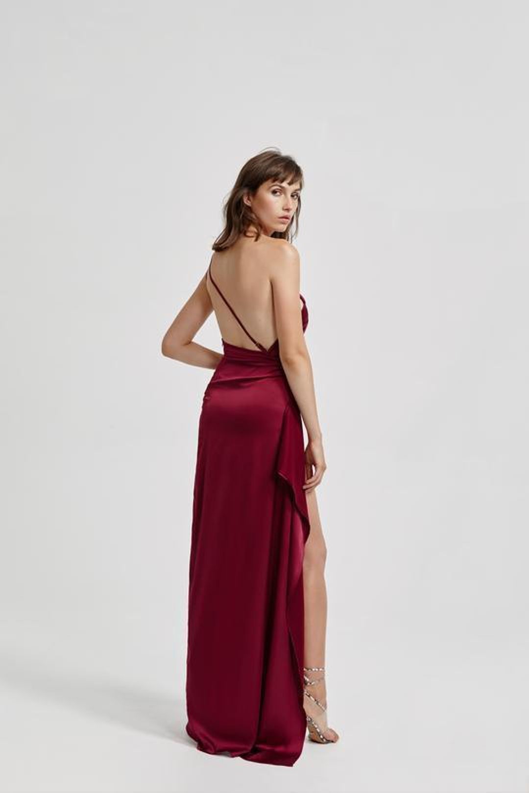 Lexi Samira Dress Burgundy size 6 for rent on The Volte - main image