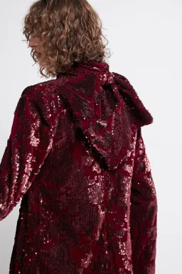 Aje Rebellion Embellished Velvet Mini Dress Burgundy Size 8 / S  for rent on The Volte - image 2