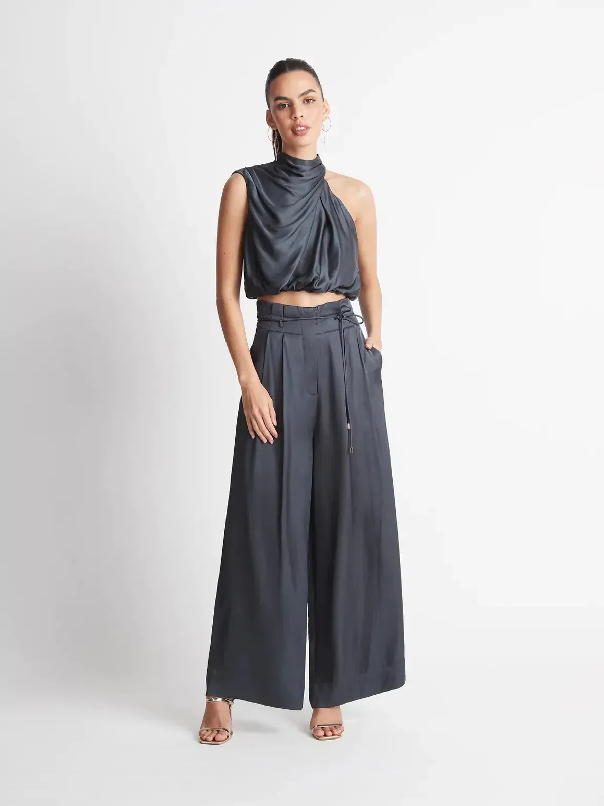 Sheike Gracie Top and Pants Set Grey Size 6 for rent on The Volte - main image