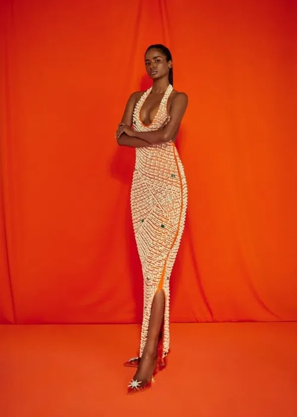 Khanums Kyhlet Maxi Dress Orange Size S / Au 8 for rent on The Volte - main image