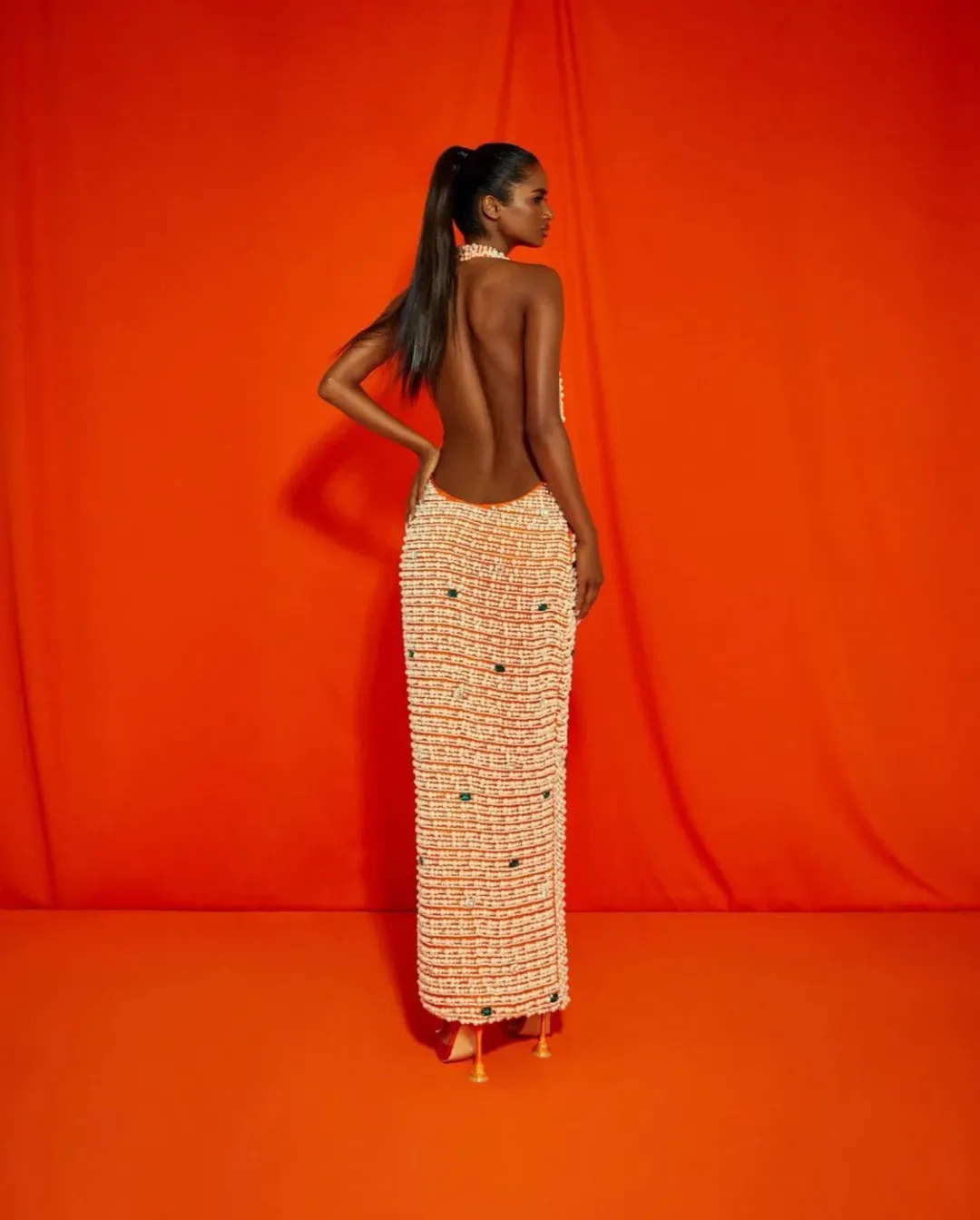 Khanums Kyhlet Maxi Dress Orange Size S / Au 8 for rent on The Volte - main image