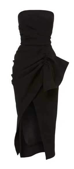 Maticevski Contoured Strapless Dress Black Size 8 for rent on The Volte - image 1
