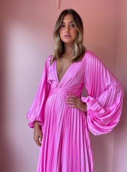 Acler Palms Midi Dress in Confetti Pink Size 8 for rent on The Volte - image 2